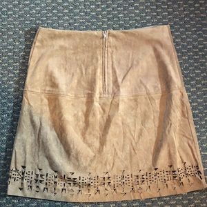 Brown suede skirt